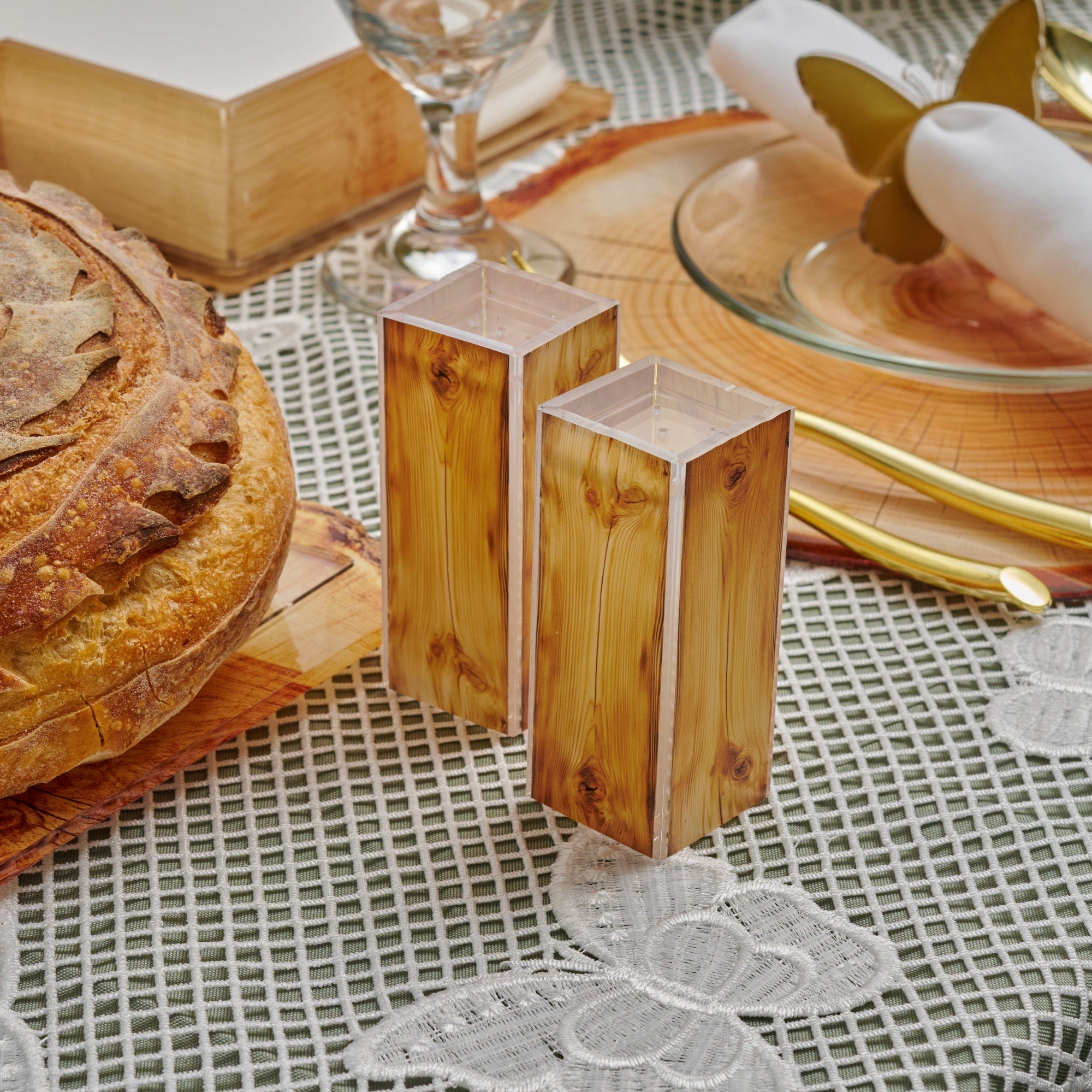 Shavuos Wood 2025 Tablescape