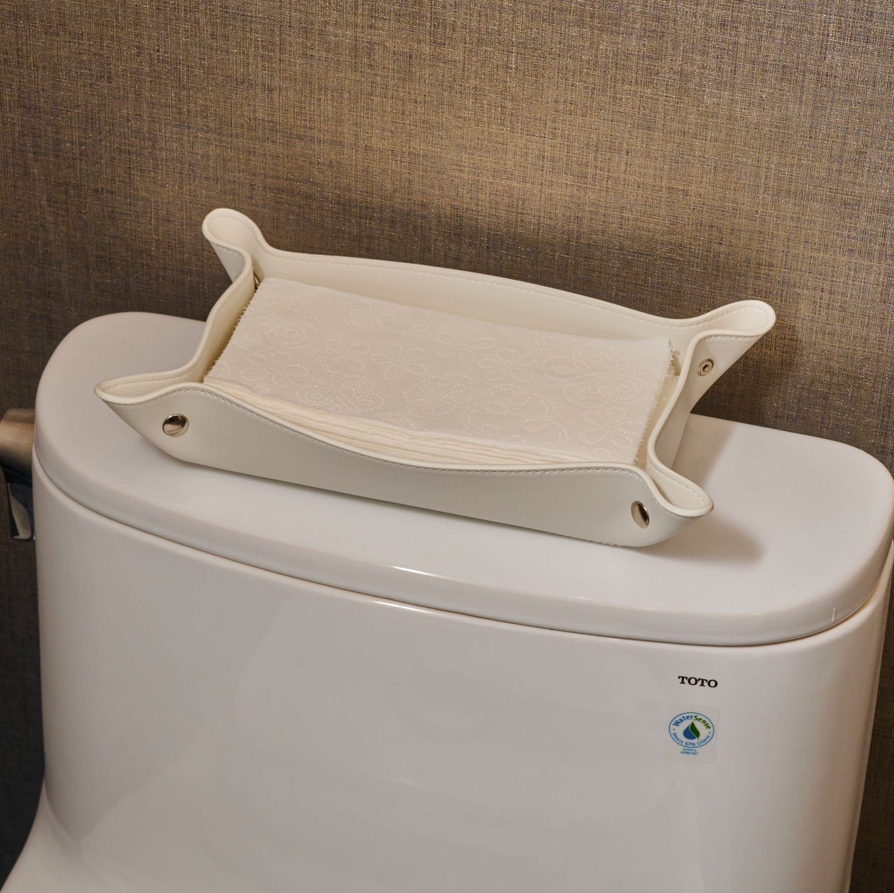 Leather Shabbos Toilet Paper / Guest Towel Tray / Multi-purpose Tray