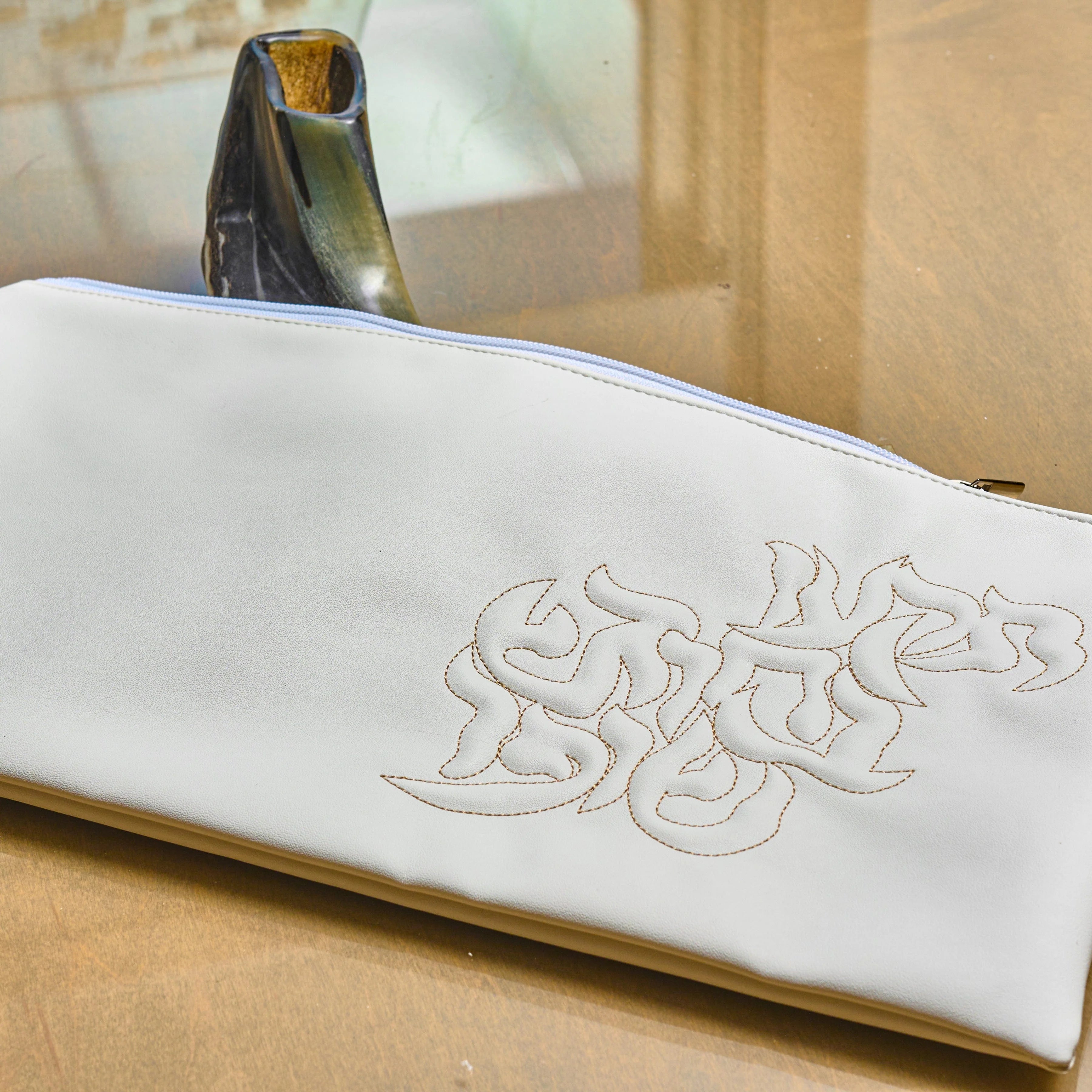 Leather Pillow Script Shofar Bag