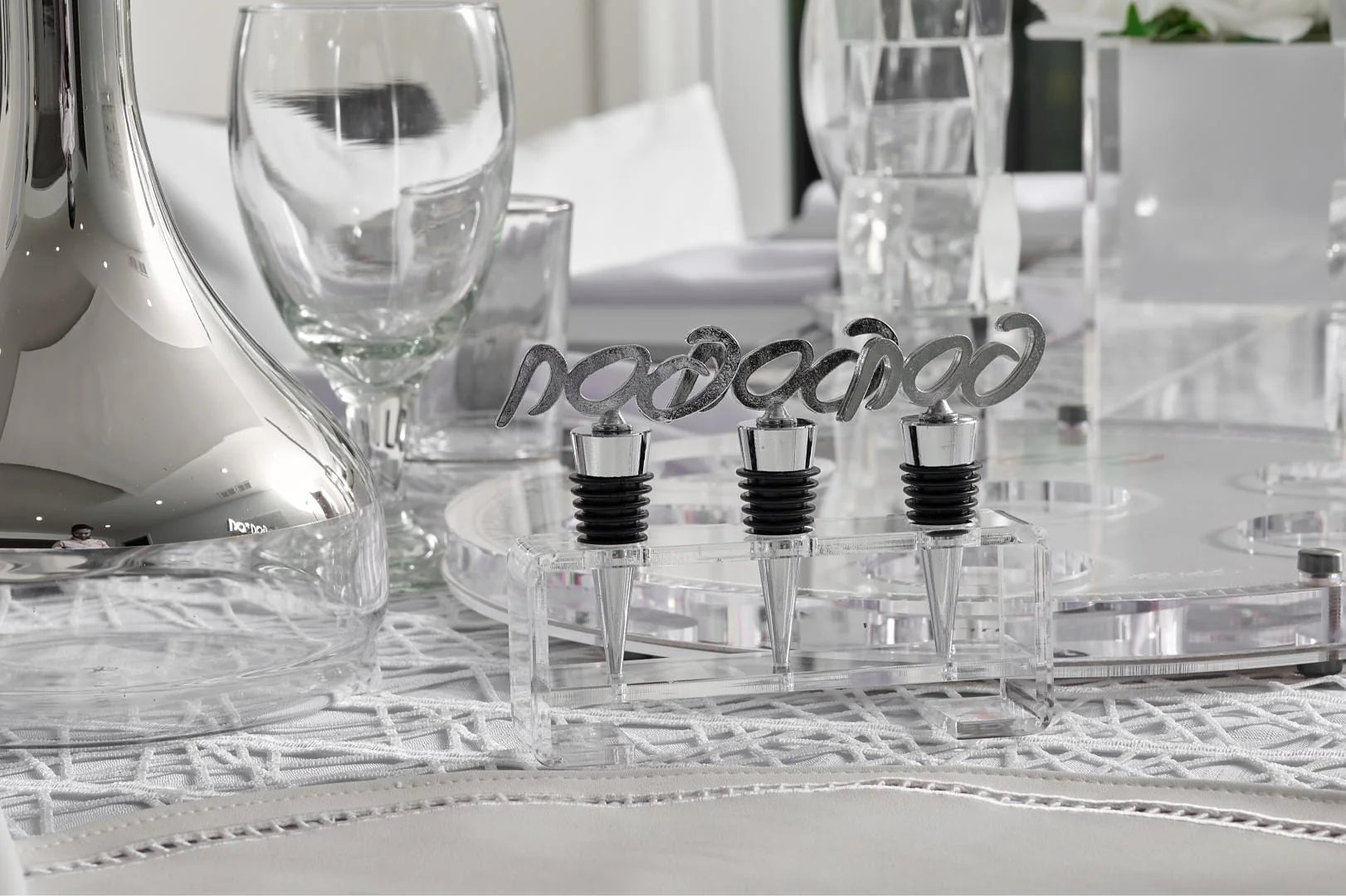 Silver Pesach 2024 Tablescape