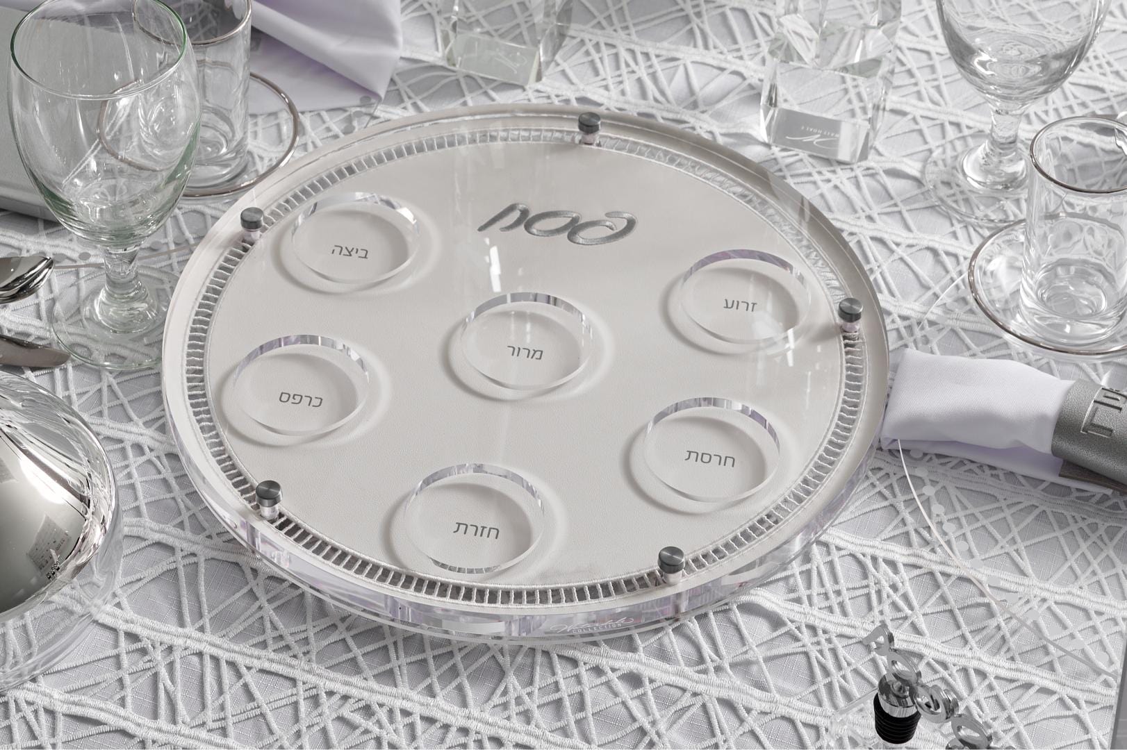 Silver Pesach 2024 Tablescape