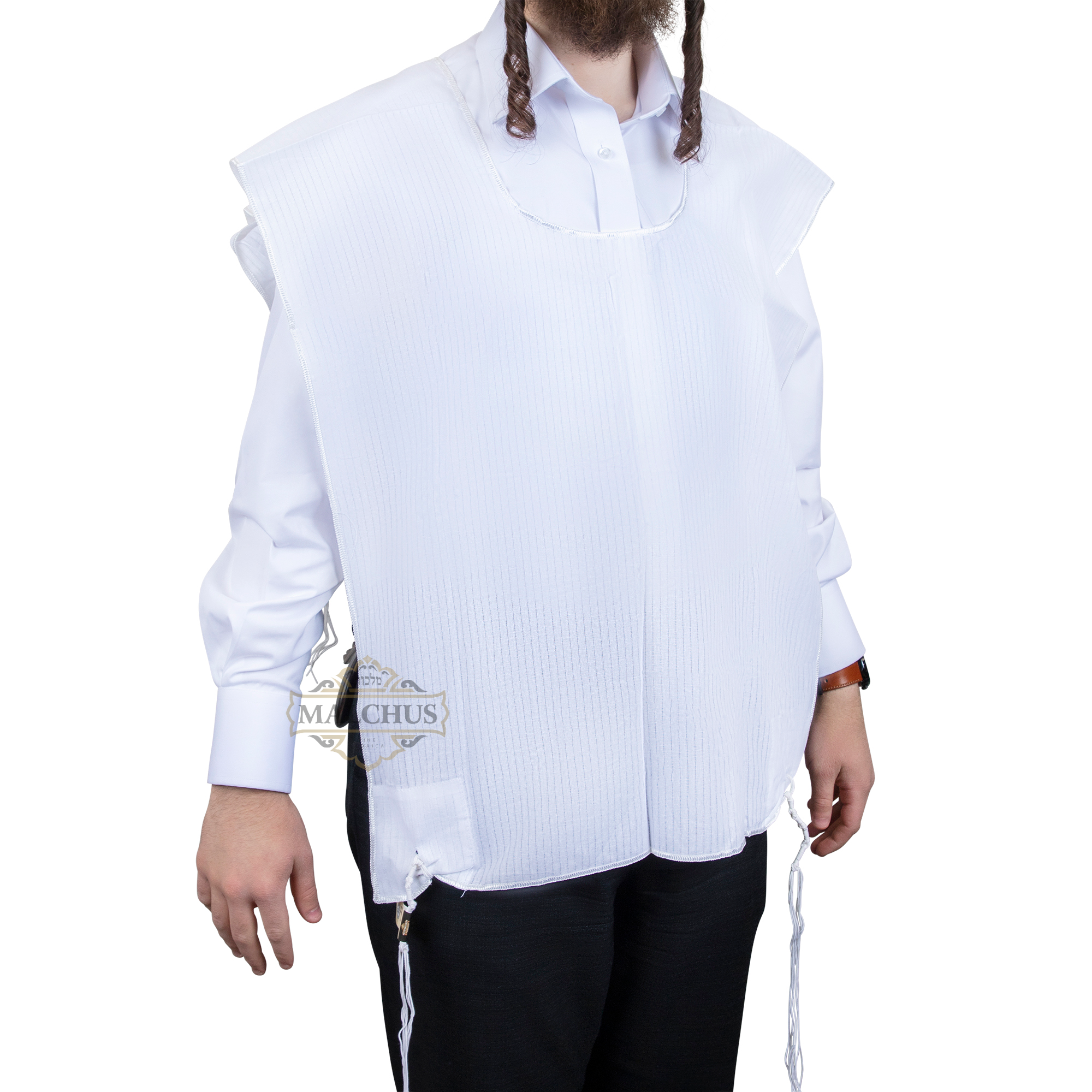 Cotton Adult 1 Hole Keshiras Ashkenaz Tzitzis Avodas Yad