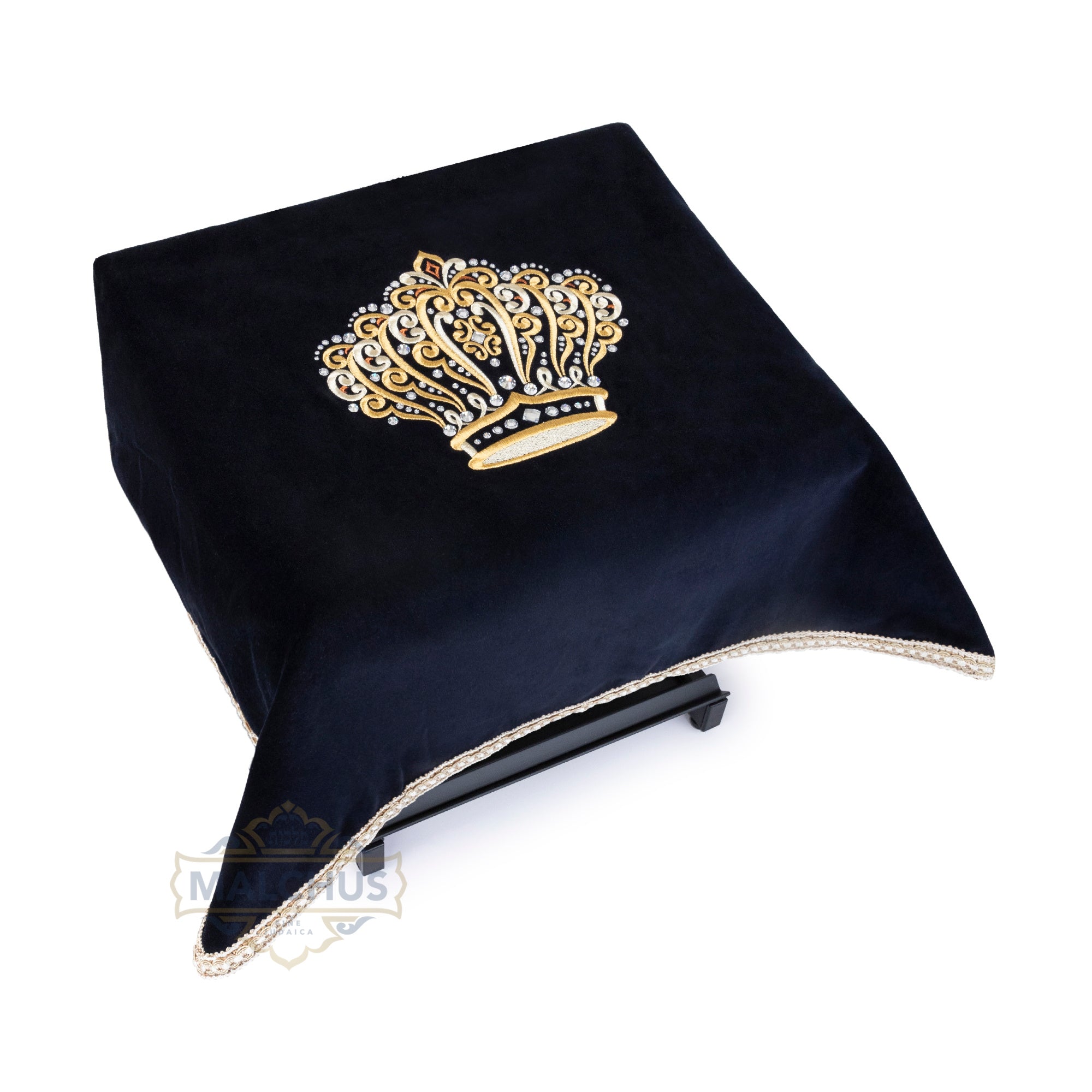 Malchut Shtender Cover - Navy Velvet