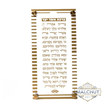 Asher Yatzar  Striped Gold Frame #351