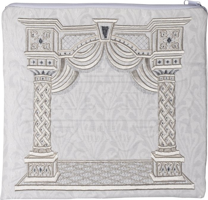 White 3D Column Canopy w- Curtain Velvet  Bag #186