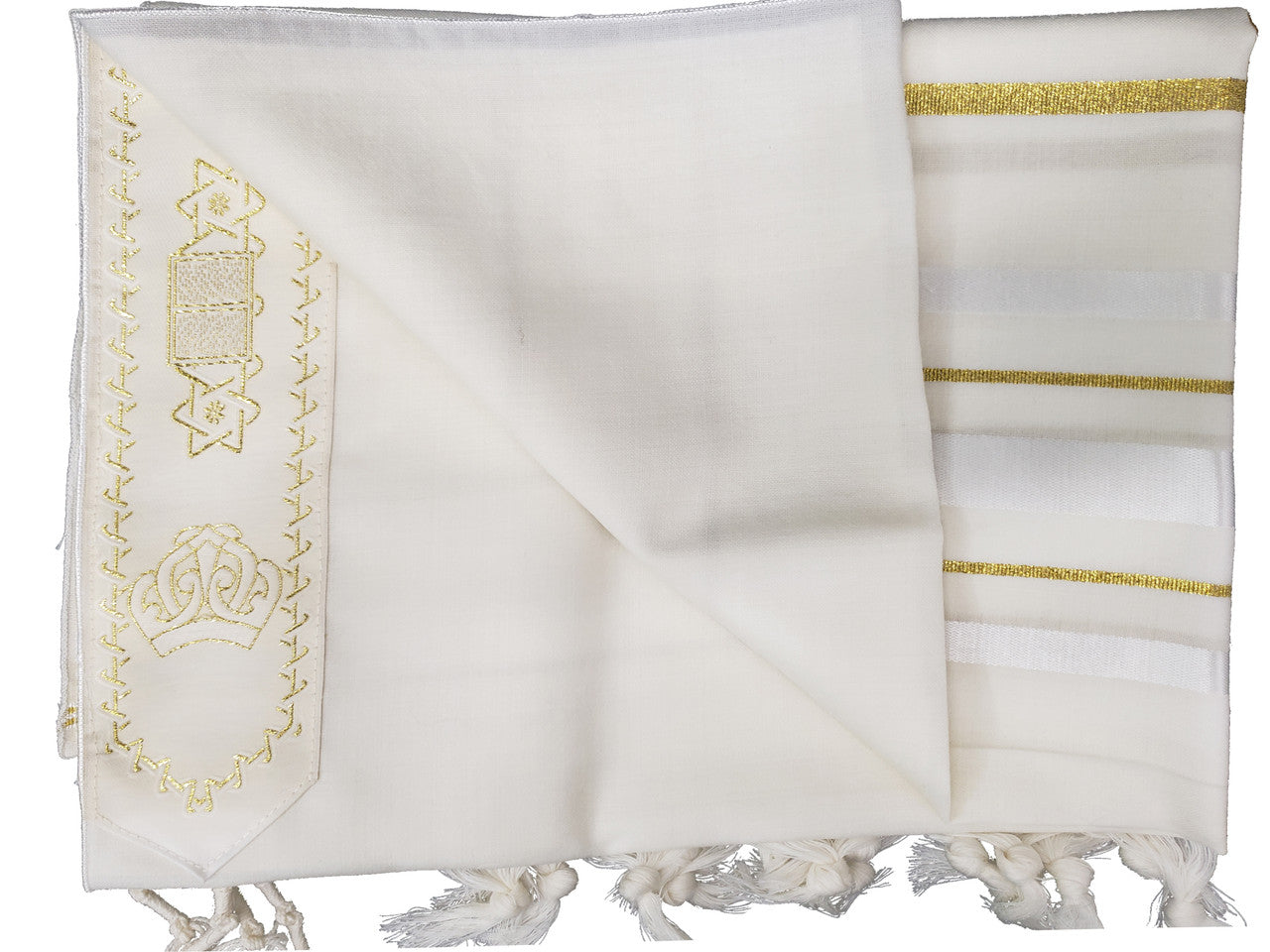 Traditional Wool Talis White and Gold