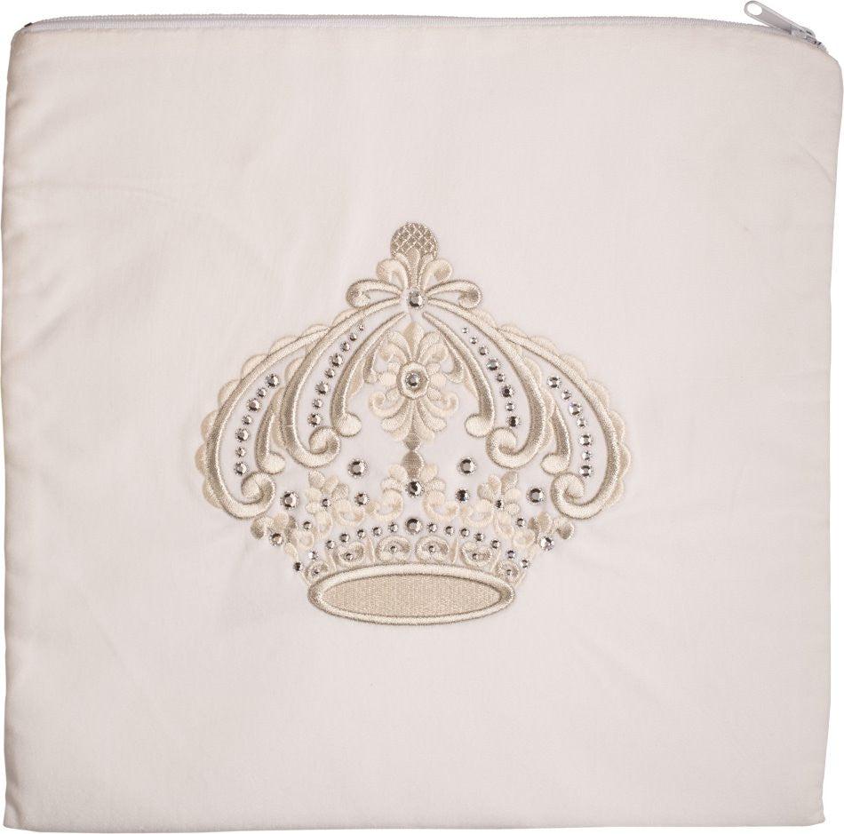 White Regal Crown Velvet Talis Bag #181